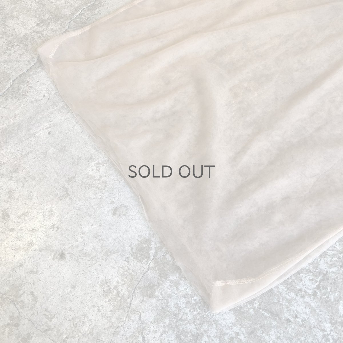 画像4: PALE TONE SLEEVE GATHER DESIGN TULLE SHEER L/S TOPS / Ladies L (4)