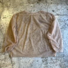 画像2: PALE TONE SLEEVE GATHER DESIGN TULLE SHEER L/S TOPS / Ladies L (2)