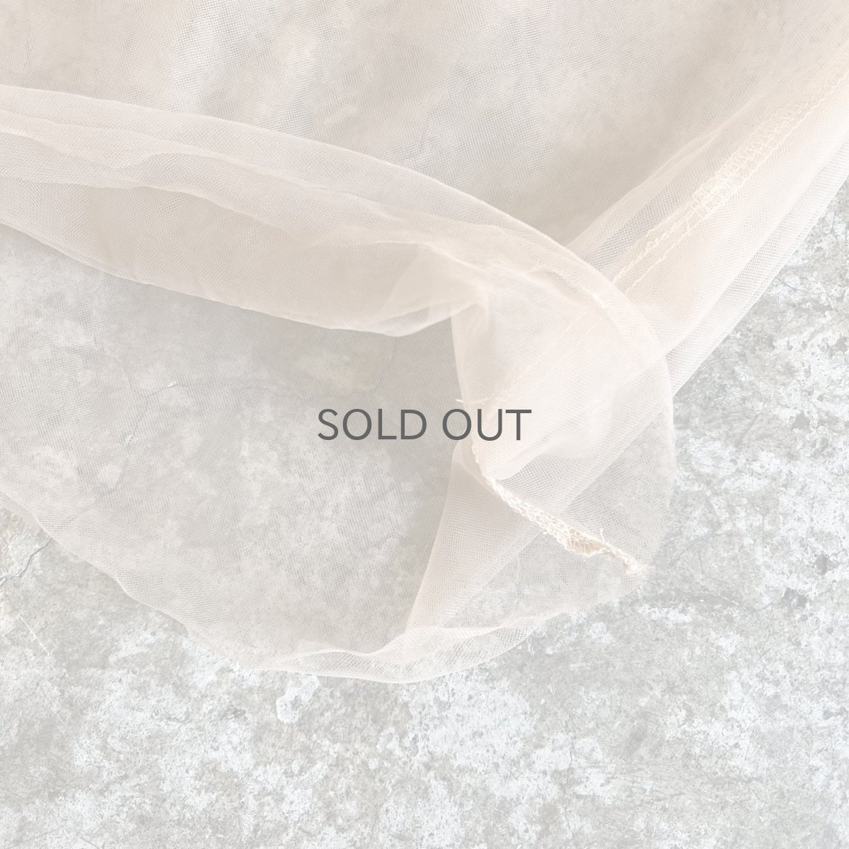 画像5: PALE TONE SLEEVE GATHER DESIGN TULLE SHEER L/S TOPS / Ladies L (5)