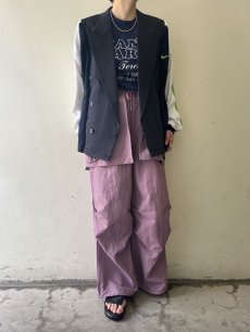 画像12: 【WONDERGROUND】LAYERED COLOR APRON PANTS / PURPLE / OS (12)