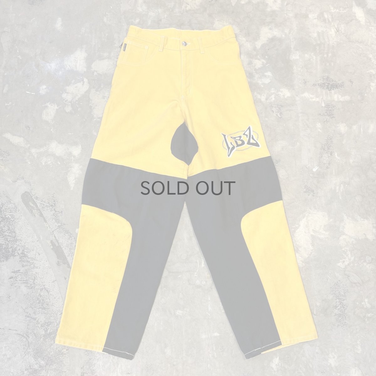 画像1: 90's "LBZ" COLOR SWITCHED MOTORCYCLE PANTS / W30 / MADE IN USA (1)