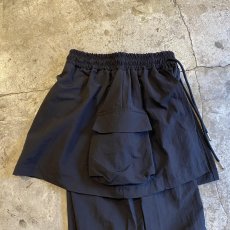 画像8: 【WONDERGROUND】LAYERED COLOR APRON PANTS / BLACK / OS (8)