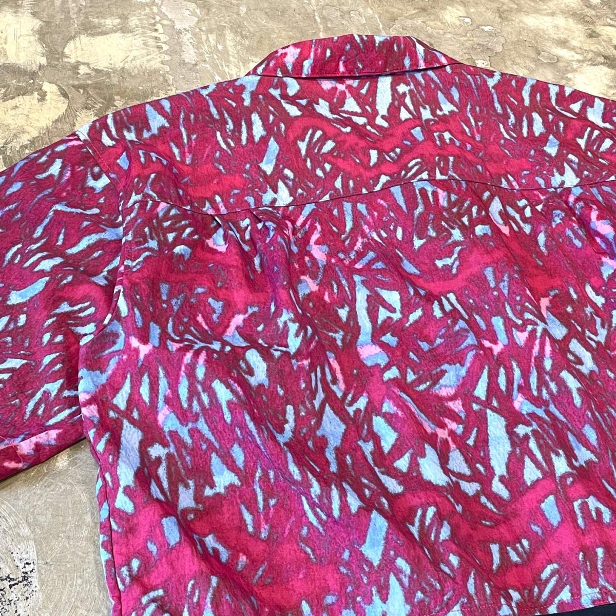画像9: 【ACG】ALL OVER PATTERN ZIP UP NYLON S/S TOPS / Mens L (9)