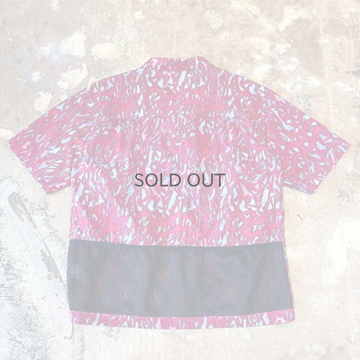 画像2: 【ACG】ALL OVER PATTERN ZIP UP NYLON S/S TOPS / Mens L (2)