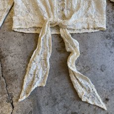 画像7:  FRONT TIE DESIGN FLORAL LACE CARDIGAN / Ladies S~M (7)