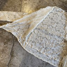 画像8:  FRONT TIE DESIGN FLORAL LACE CARDIGAN / Ladies S~M (8)