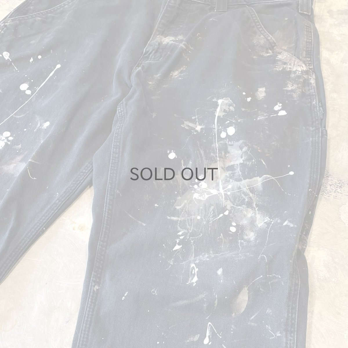 画像4: 【CARHARTT】SPLASH PAINTED WIDE WORK PANTS / W34 (4)