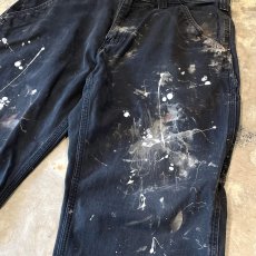画像4: 【CARHARTT】SPLASH PAINTED WIDE WORK PANTS / W34 (4)