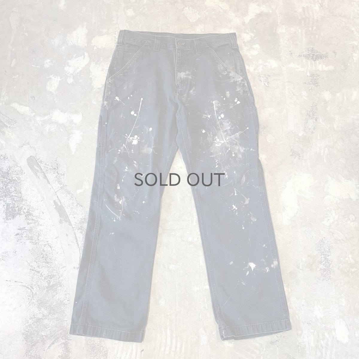 画像1: 【CARHARTT】SPLASH PAINTED WIDE WORK PANTS / W34 (1)