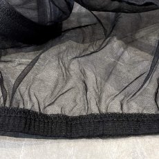 画像8: BLACK COLOR SHEER HOODIE ZIP UP L/S TOPS / Mens L (8)