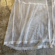 画像11: FRONT STRING DESIGN L/S SHEER BLOUSE / Ladies L (11)