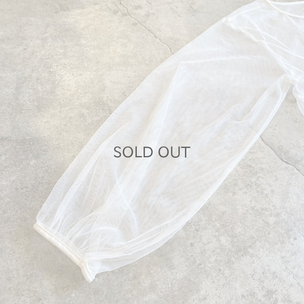 画像7: FRONT STRING DESIGN L/S SHEER BLOUSE / Ladies L (7)