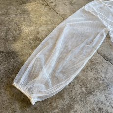 画像7: FRONT STRING DESIGN L/S SHEER BLOUSE / Ladies L (7)