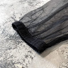 画像7: BLACK COLOR SHEER HOODIE ZIP UP L/S TOPS / Mens L (7)