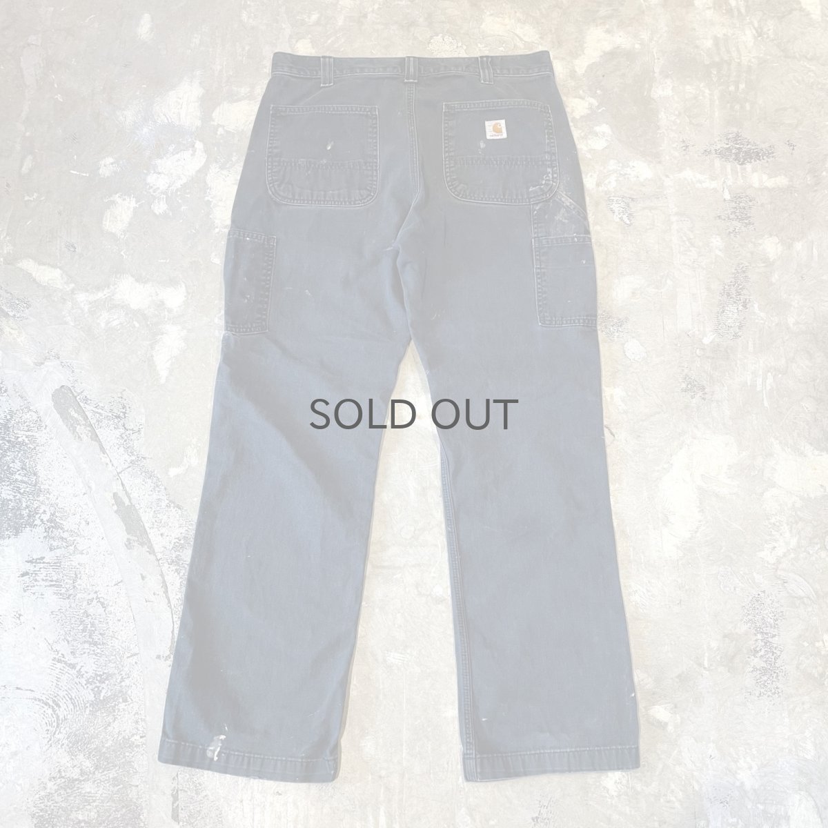 画像2: 【CARHARTT】SPLASH PAINTED WIDE WORK PANTS / W34 (2)