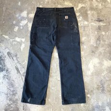 画像2: 【CARHARTT】SPLASH PAINTED WIDE WORK PANTS / W34 (2)