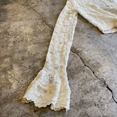 画像5:  FRONT TIE DESIGN FLORAL LACE CARDIGAN / Ladies S~M (5)