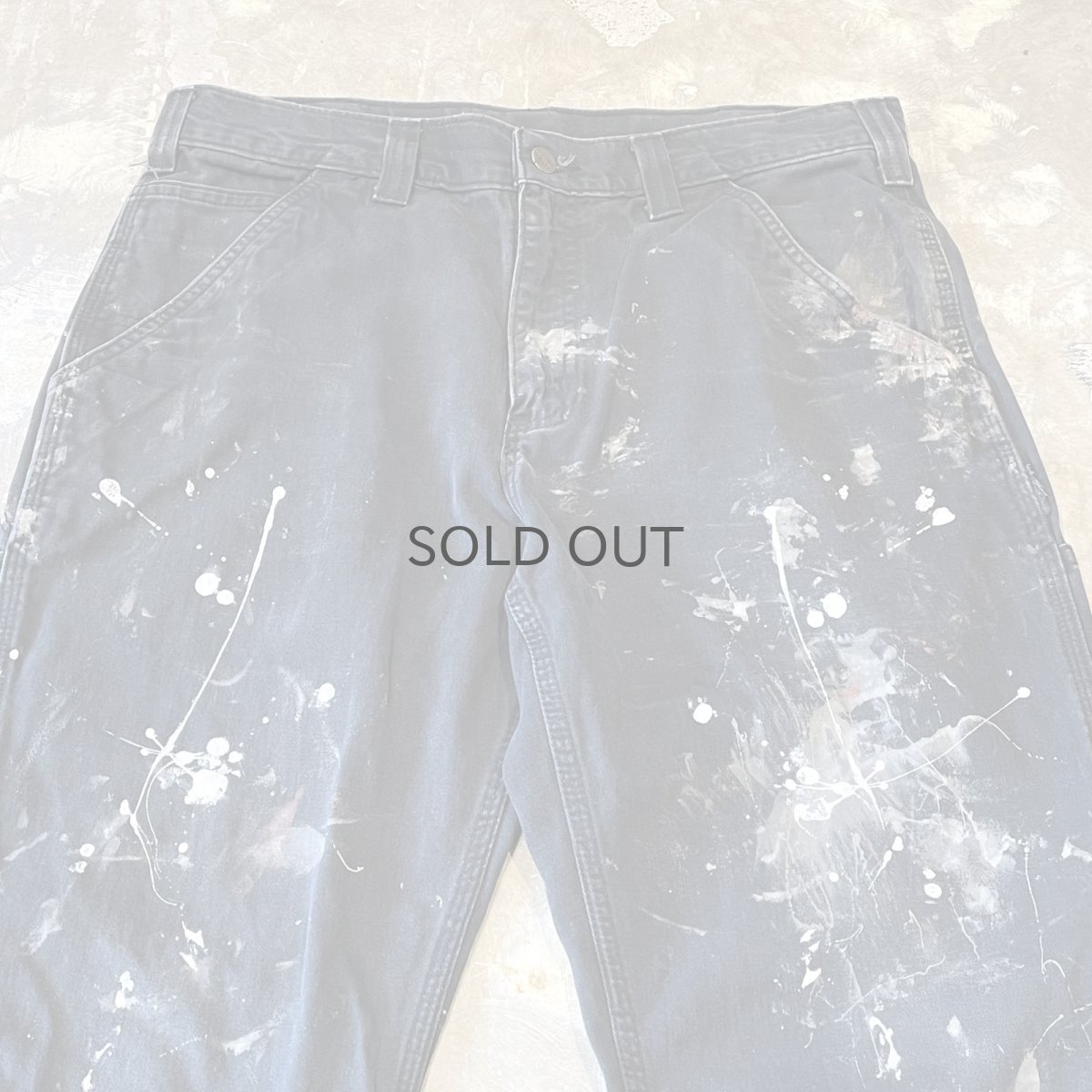 画像11: 【CARHARTT】SPLASH PAINTED WIDE WORK PANTS / W34 (11)