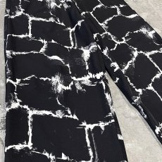 画像5: ALL OVER BRICKS PATTERN WIDE SILHOUETTE PANTS / FREE (5)