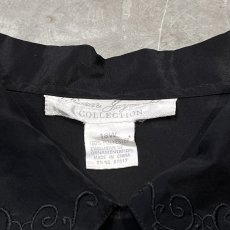 画像10: POINT EMBROIDERY CHINA BUTTON L/S SHIRT / Mens L (10)