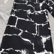 画像7: ALL OVER BRICKS PATTERN WIDE SILHOUETTE PANTS / FREE (7)