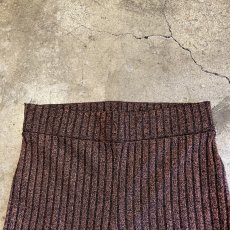 画像7: ALL OVER PATTERN GLITTER LINE DESIGN FLARE PANTS / W29~W31 (7)