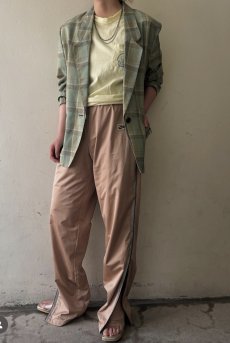 画像14: PALE TONE COLOR ALL OVER CHECK PATTERN DESIGN TAILORED JACKET / Ladies M(9AR) (14)