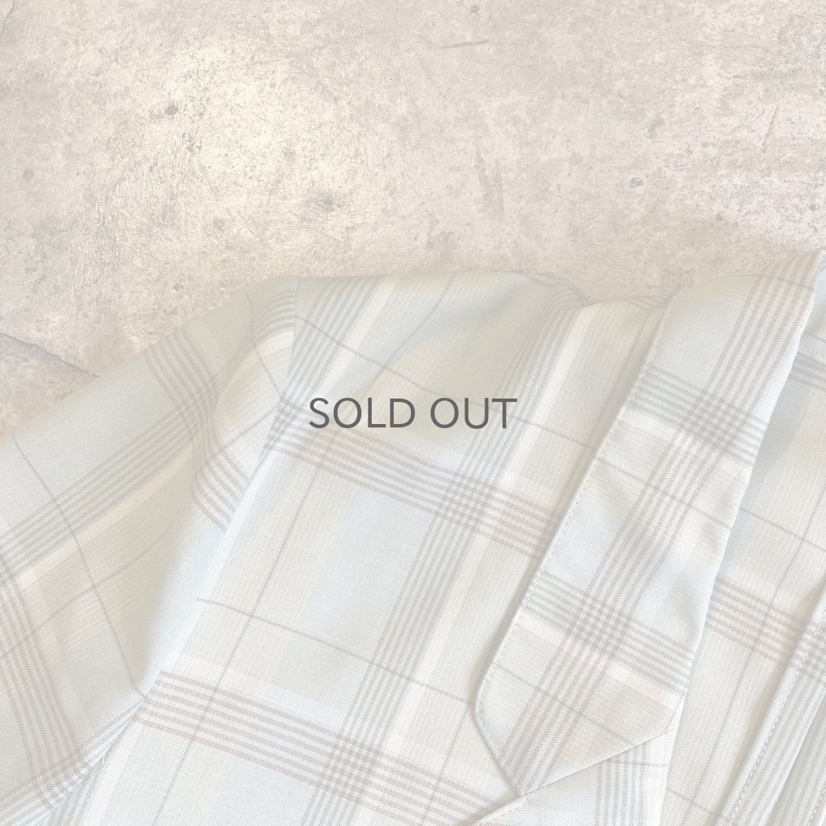 画像10: PALE TONE COLOR ALL OVER CHECK PATTERN DESIGN TAILORED JACKET / Ladies M(9AR) (10)