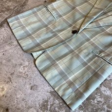 画像4: PALE TONE COLOR ALL OVER CHECK PATTERN DESIGN TAILORED JACKET / Ladies M(9AR) (4)
