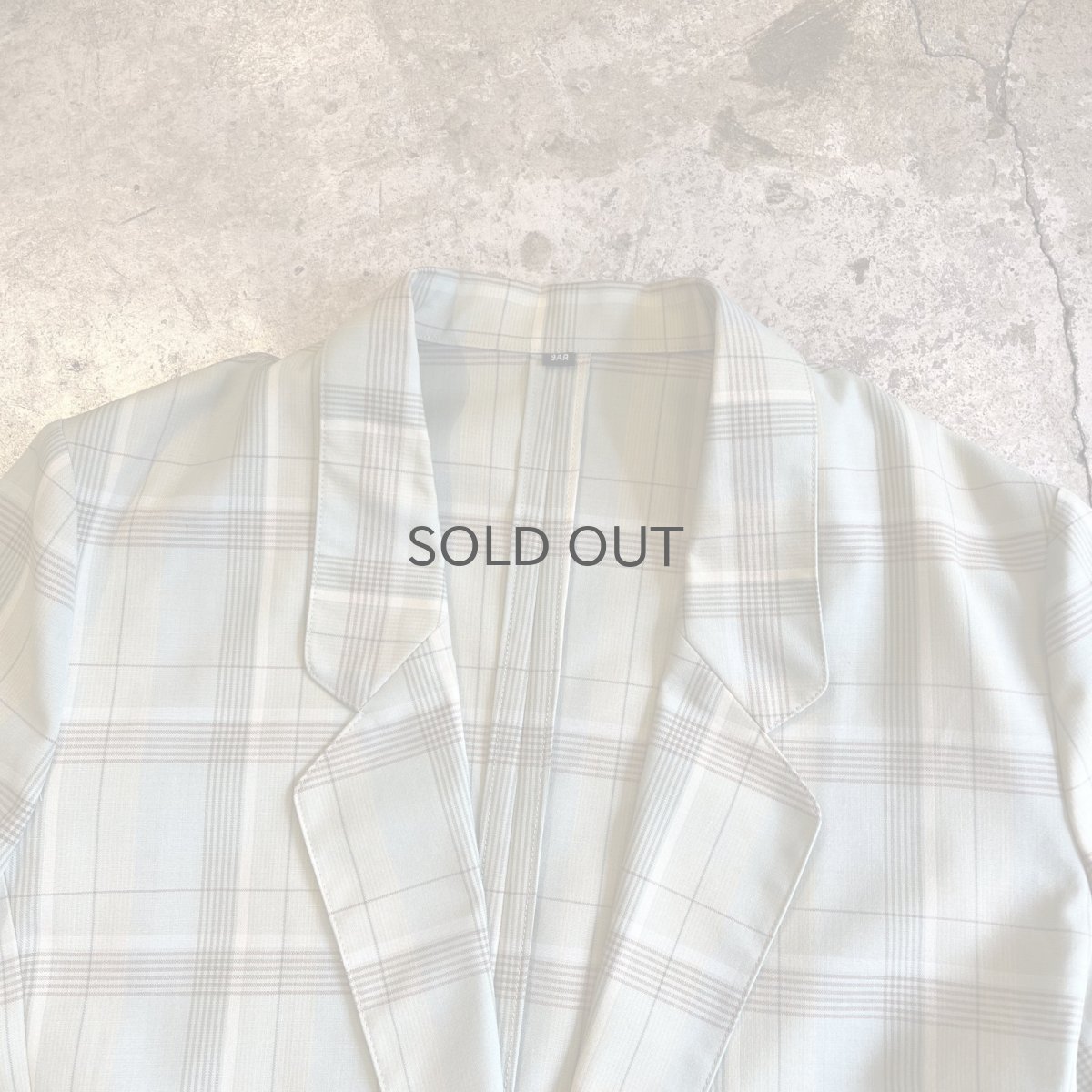 画像9: PALE TONE COLOR ALL OVER CHECK PATTERN DESIGN TAILORED JACKET / Ladies M(9AR) (9)