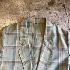 画像9: PALE TONE COLOR ALL OVER CHECK PATTERN DESIGN TAILORED JACKET / Ladies M(9AR) (9)