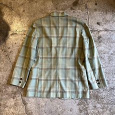 画像2: PALE TONE COLOR ALL OVER CHECK PATTERN DESIGN TAILORED JACKET / Ladies M(9AR) (2)