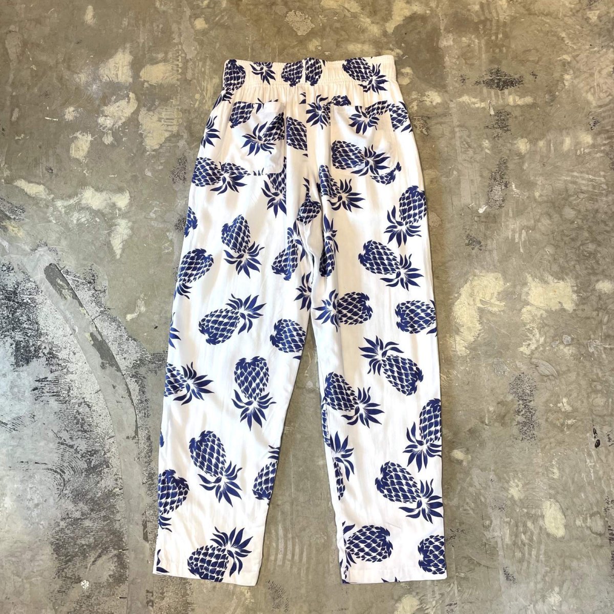 画像2: PINEAPPLE GRAPHIC PATTERN STRAIGHT PANTS / FREE (2)