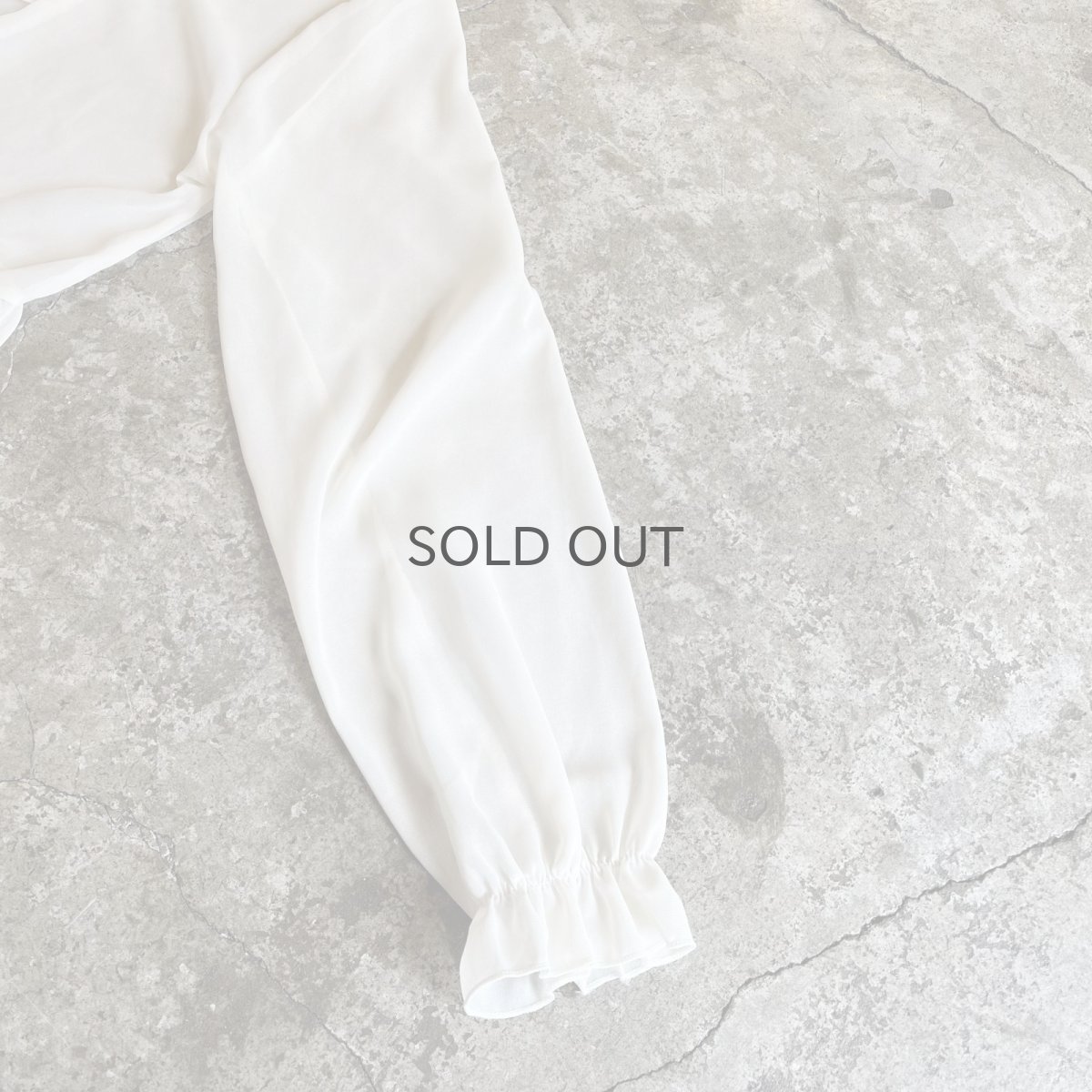 画像8: IVORY COLOR FRILL DESIGN SHEER SHORT L/S CARDIGAN  / Ladies M (8)