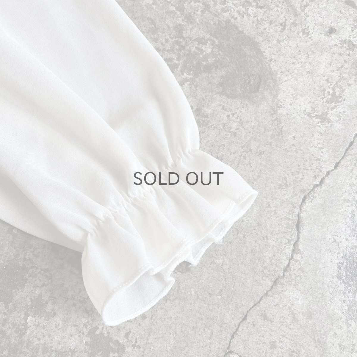 画像7: IVORY COLOR FRILL DESIGN SHEER SHORT L/S CARDIGAN  / Ladies M (7)