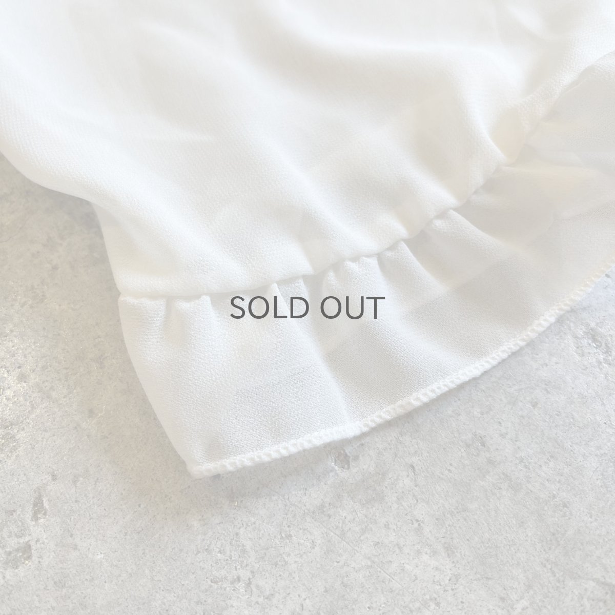 画像3: IVORY COLOR FRILL DESIGN SHEER SHORT L/S CARDIGAN  / Ladies M (3)