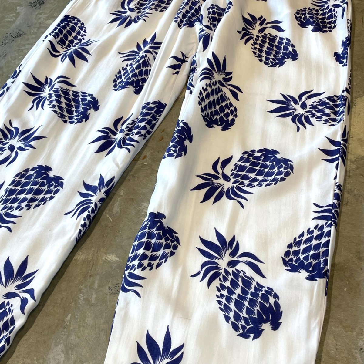 画像6: PINEAPPLE GRAPHIC PATTERN STRAIGHT PANTS / FREE (6)
