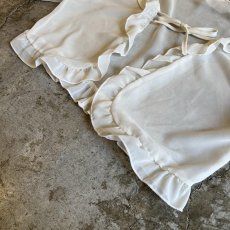 画像4: IVORY COLOR FRILL DESIGN SHEER SHORT L/S CARDIGAN  / Ladies M (4)