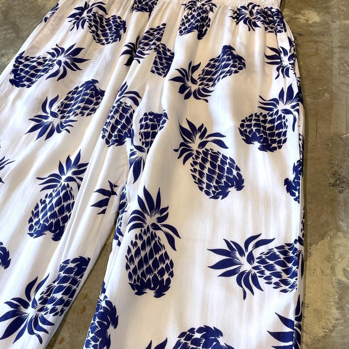 画像4: PINEAPPLE GRAPHIC PATTERN STRAIGHT PANTS / FREE (4)