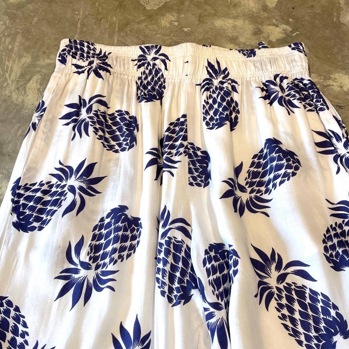 画像10: PINEAPPLE GRAPHIC PATTERN STRAIGHT PANTS / FREE (10)