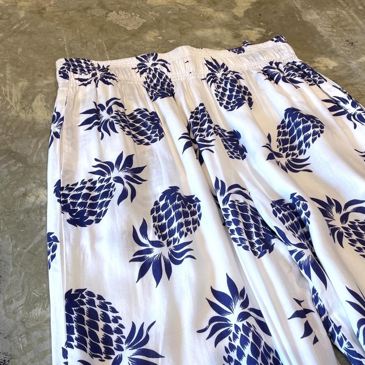 画像3: PINEAPPLE GRAPHIC PATTERN STRAIGHT PANTS / FREE (3)