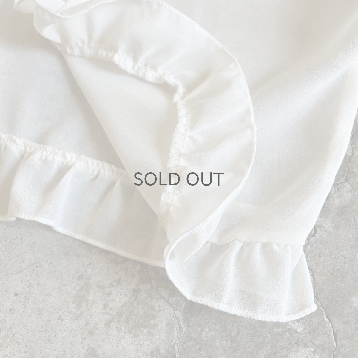 画像6: IVORY COLOR FRILL DESIGN SHEER SHORT L/S CARDIGAN  / Ladies M (6)