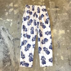 画像1: PINEAPPLE GRAPHIC PATTERN STRAIGHT PANTS / FREE (1)