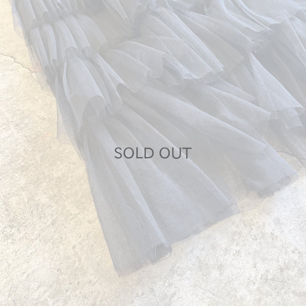 画像3: ALL OVER TIERED DESIGN TULLE FLARE LONG SKIRT / W22~W31 (3)