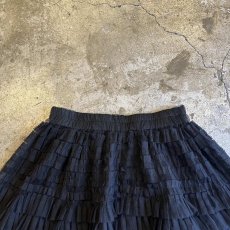 画像6: ALL OVER TIERED DESIGN TULLE FLARE LONG SKIRT / W22~W31 (6)