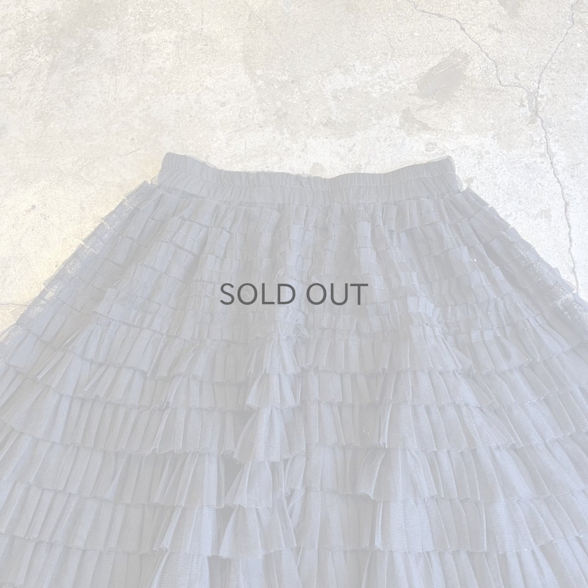 画像8: ALL OVER TIERED DESIGN TULLE FLARE LONG SKIRT / W22~W31 (8)