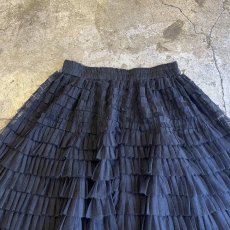 画像8: ALL OVER TIERED DESIGN TULLE FLARE LONG SKIRT / W22~W31 (8)