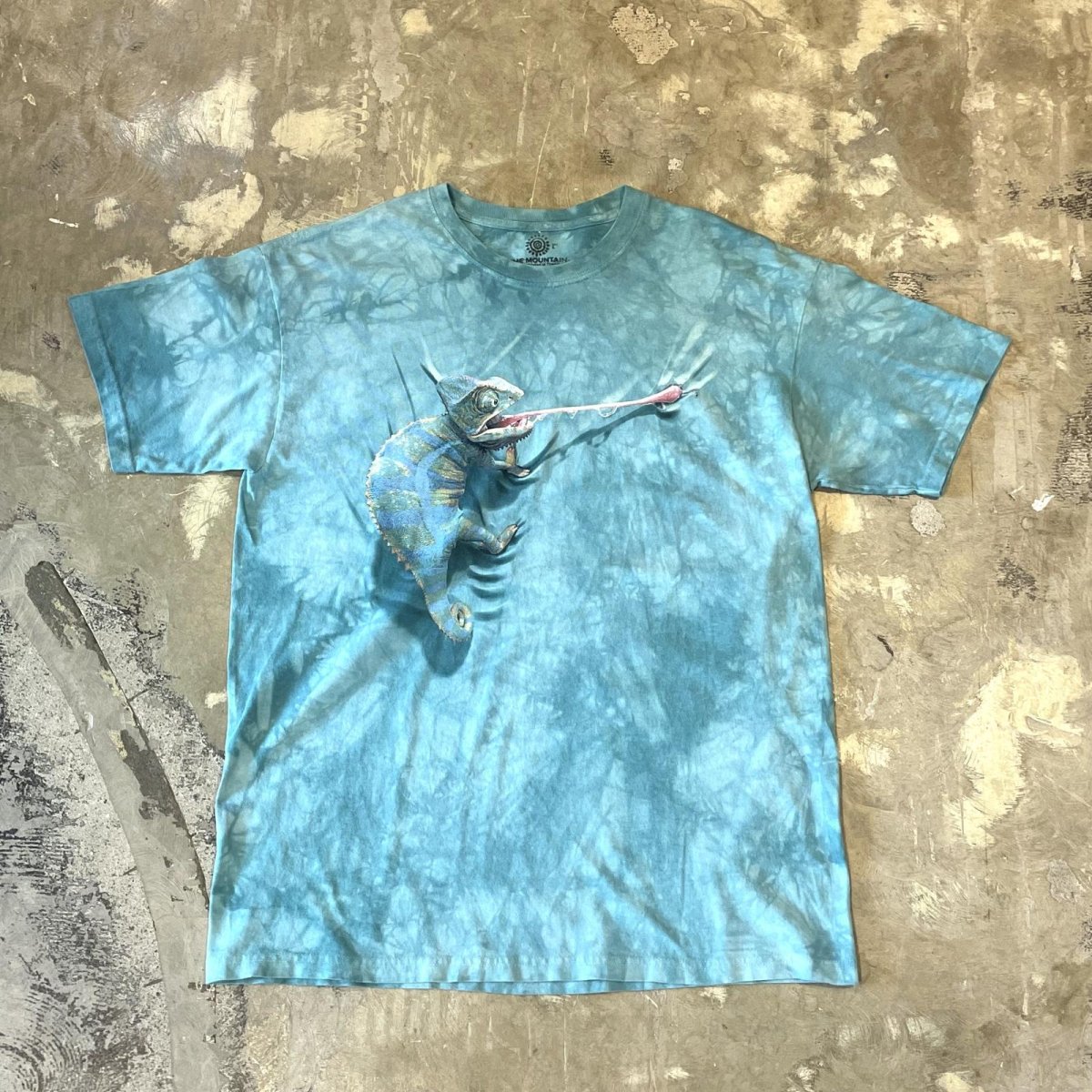 画像1: CHAMELEON PRINTED TIE DYE S/S TEE / Mens L (1)