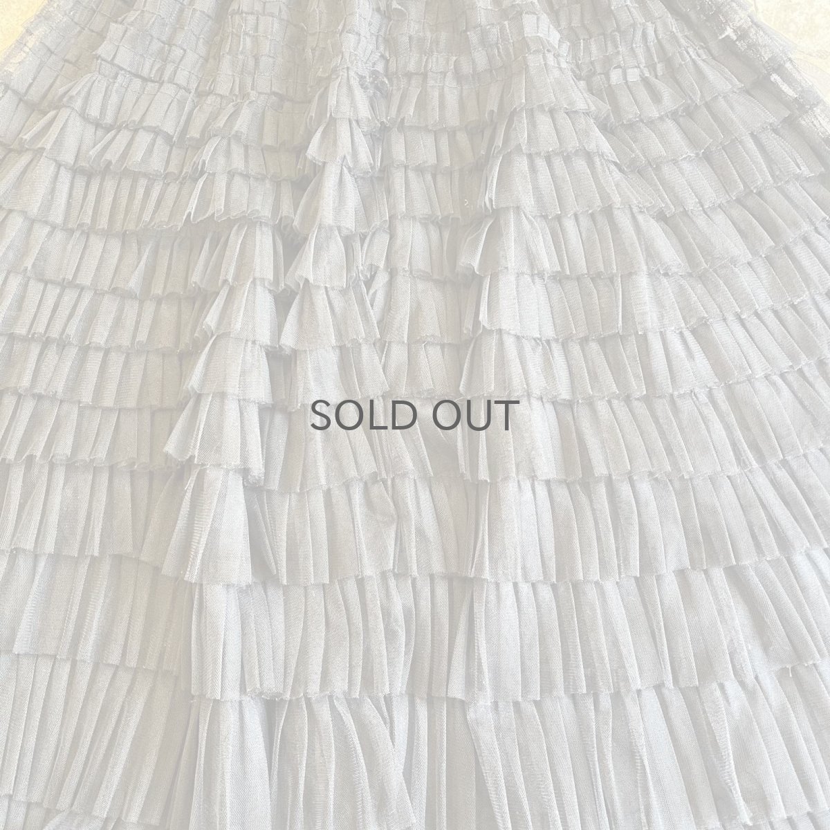 画像10: ALL OVER TIERED DESIGN TULLE FLARE LONG SKIRT / W22~W31 (10)