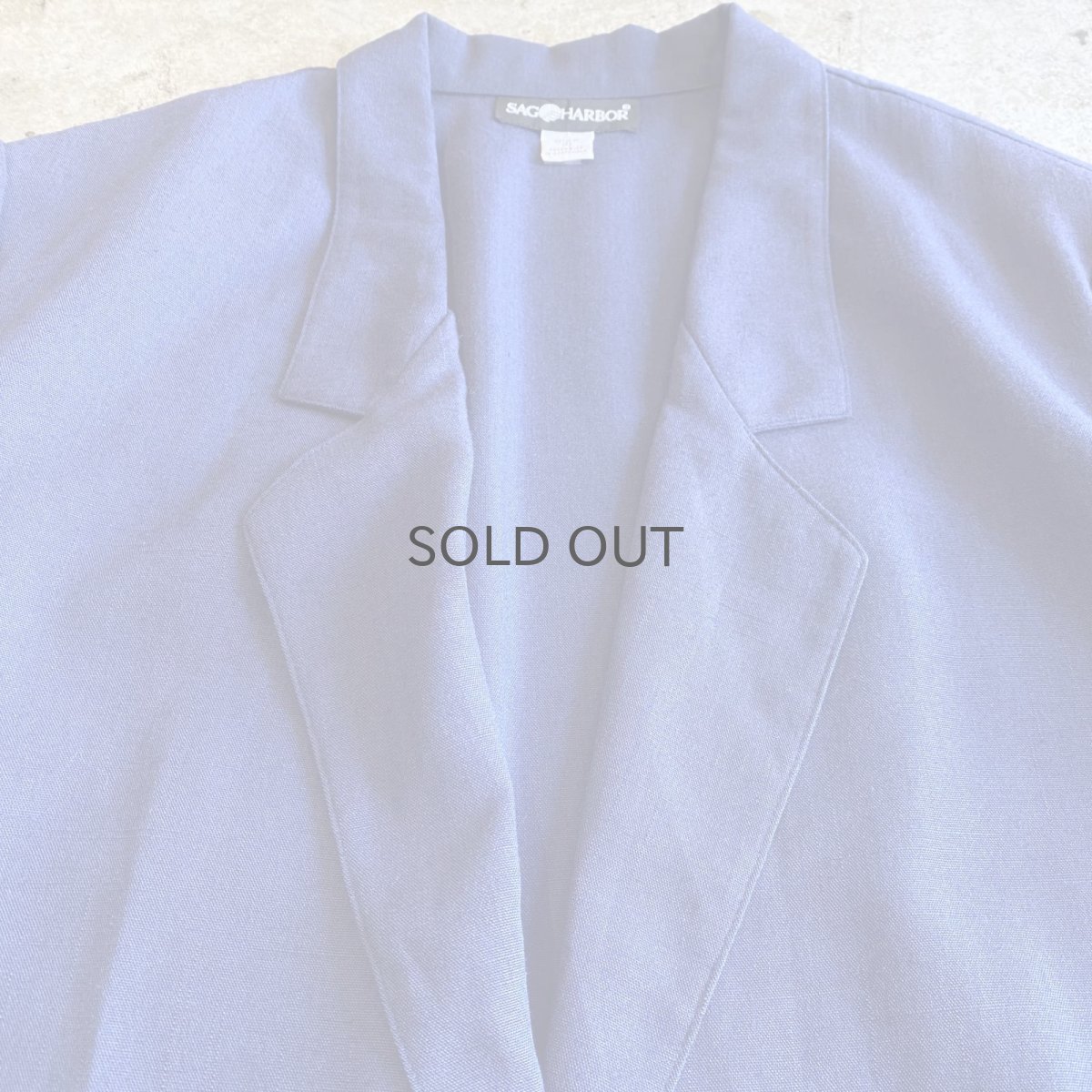 画像4: BLUE COLOR DOUBLE POCKET DESIGN TAILORED JACKET / Ladies L (4)